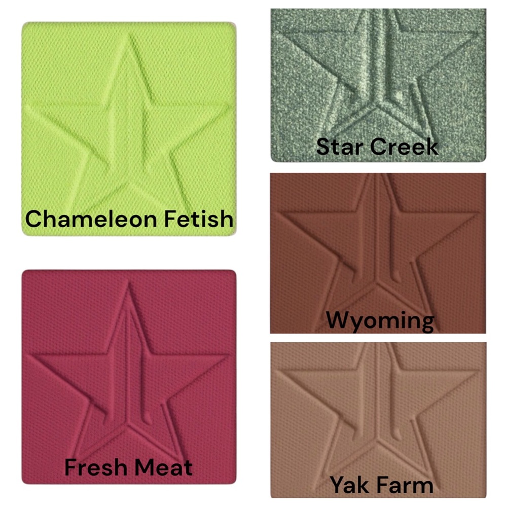 Jeffree Star Artistry Singles Eyeshadow Bundle of 5